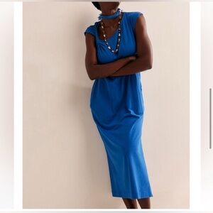 FP beach drew tee midi dress NWOT